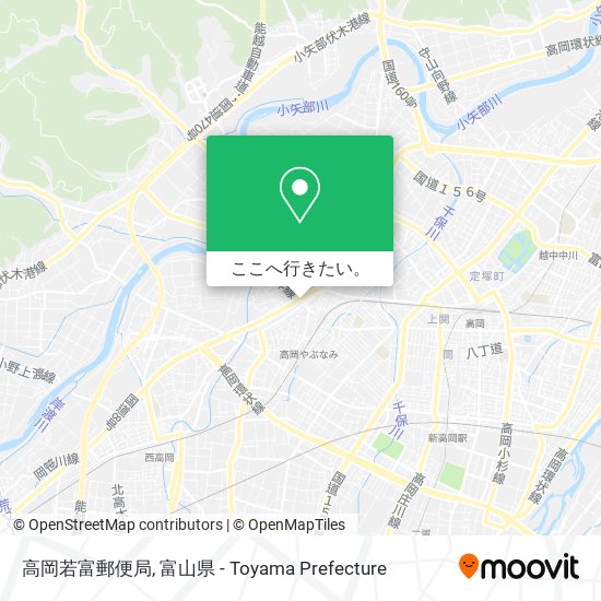 高岡若富郵便局地図