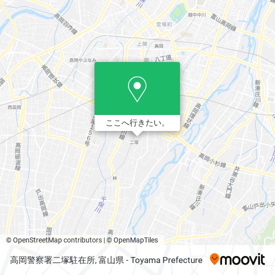 高岡警察署二塚駐在所地図