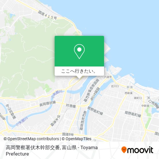 高岡警察署伏木幹部交番地図