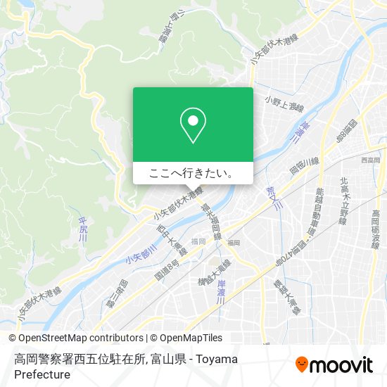 高岡警察署西五位駐在所地図