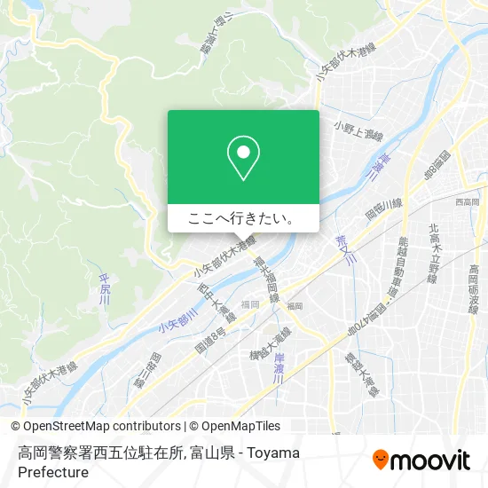 高岡警察署西五位駐在所地図