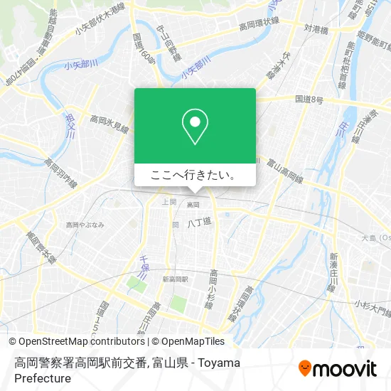 高岡警察署高岡駅前交番地図