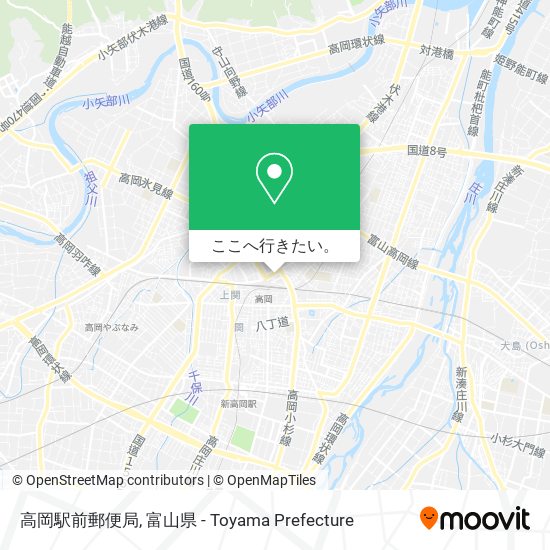 高岡駅前郵便局地図