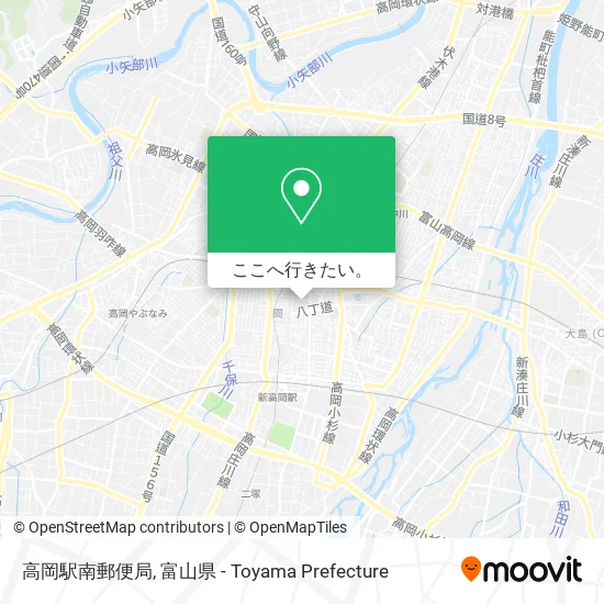 高岡駅南郵便局地図