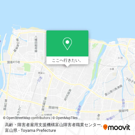 高齢・障害者雇用支援機構富山障害者職業センター地図