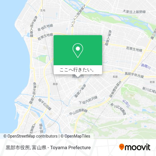 黒部市役所地図