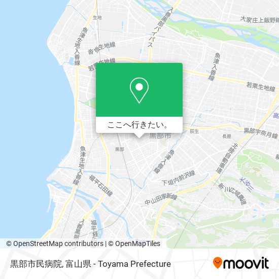 黒部市民病院地図