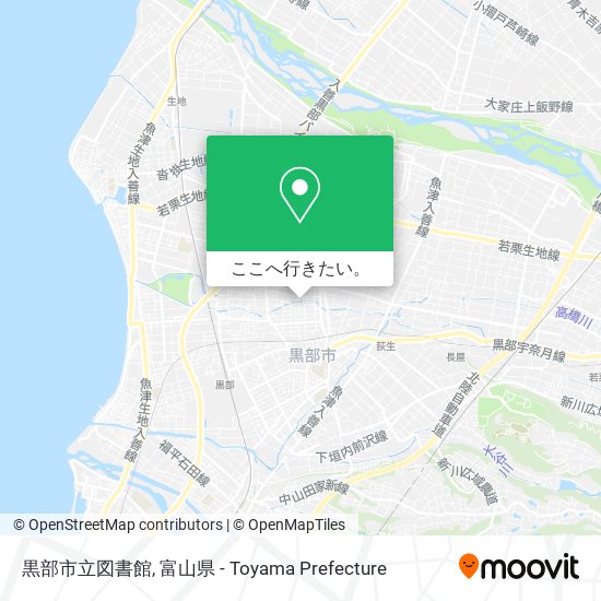 黒部市立図書館地図