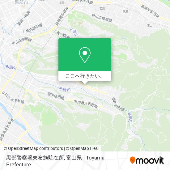 黒部警察署東布施駐在所地図