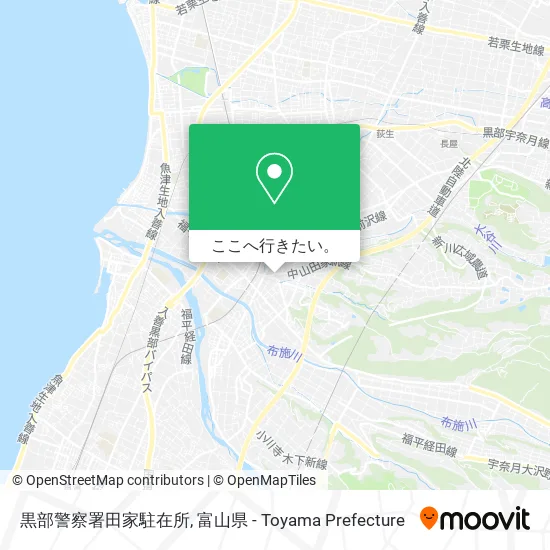 黒部警察署田家駐在所地図
