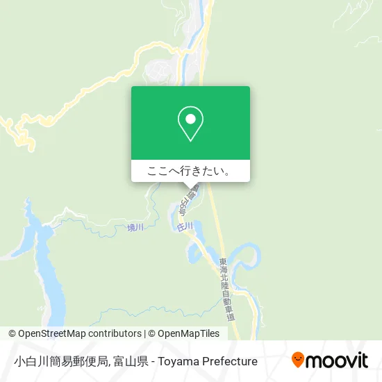 小白川簡易郵便局地図