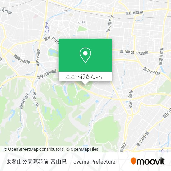 太閤山公園墓苑前地図