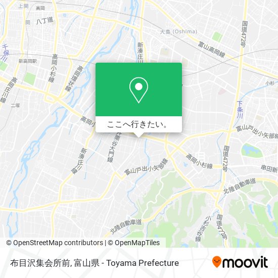 布目沢集会所前地図