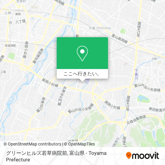 グリーンヒルズ若草病院前地図