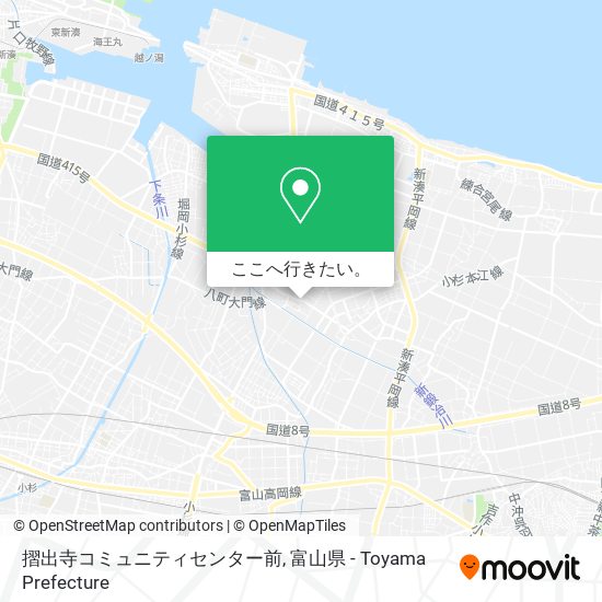摺出寺コミュニティセンター前地図
