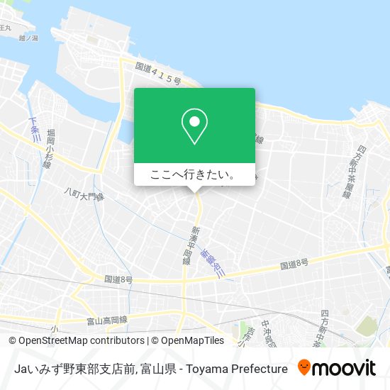 Jaいみず野東部支店前地図