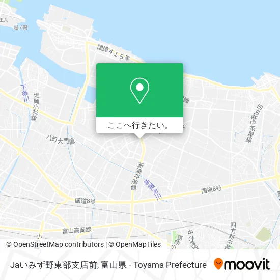 Jaいみず野東部支店前地図