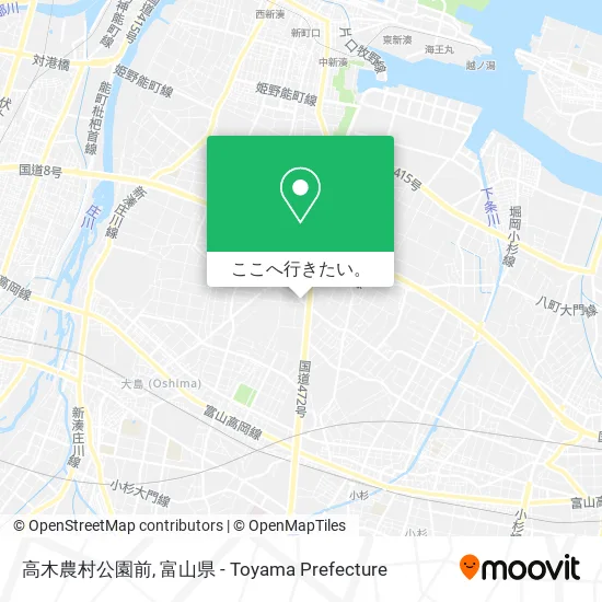 高木農村公園前地図