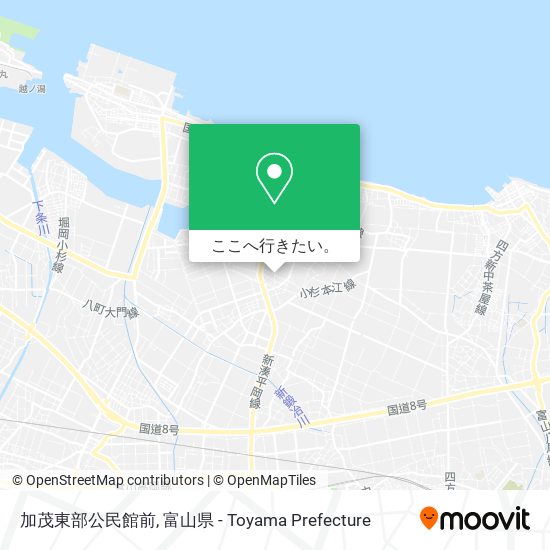 加茂東部公民館前地図