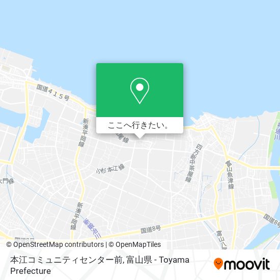 本江コミュニティセンター前地図