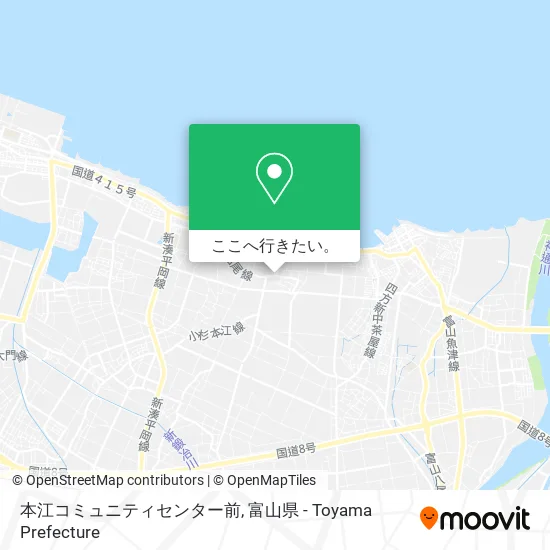 本江コミュニティセンター前地図