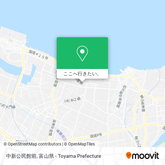 中新公民館前地図