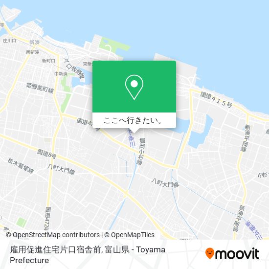 雇用促進住宅片口宿舎前地図