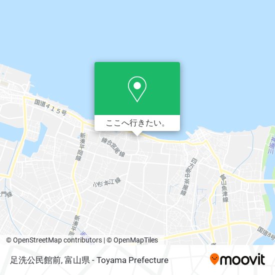 足洗公民館前地図
