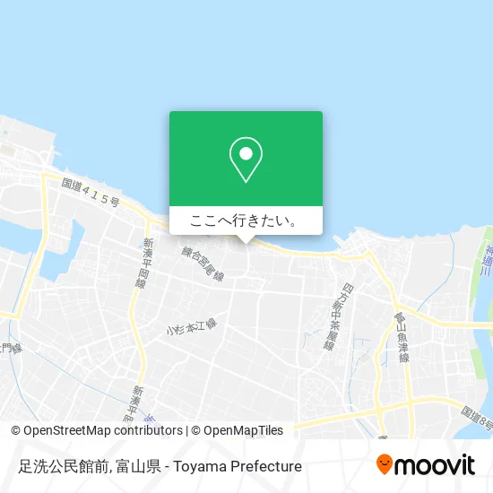 足洗公民館前地図