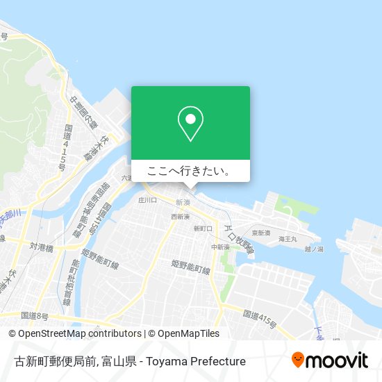 古新町郵便局前地図