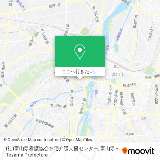 (社)富山県看護協会在宅介護支援センター地図