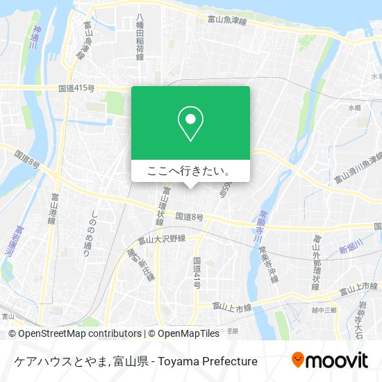 ケアハウスとやま地図