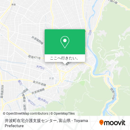 井波町在宅介護支援センター地図