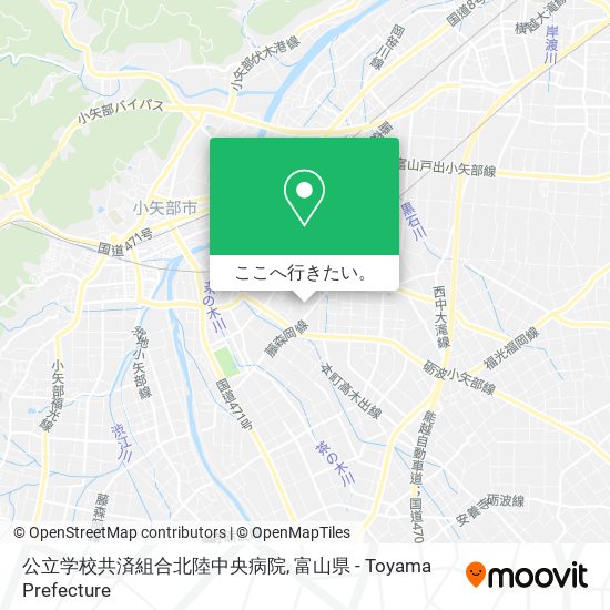 公立学校共済組合北陸中央病院地図