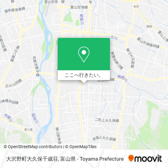 大沢野町大久保千歳荘地図