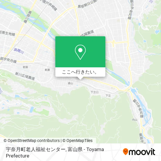 宇奈月町老人福祉センター地図