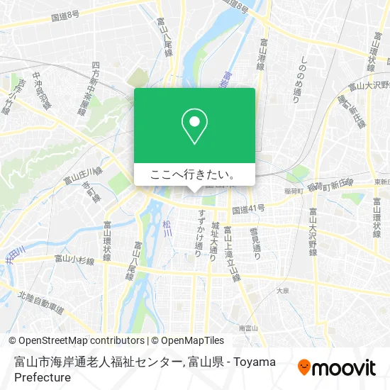 富山市海岸通老人福祉センター地図