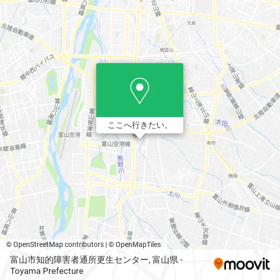 富山市知的障害者通所更生センター地図