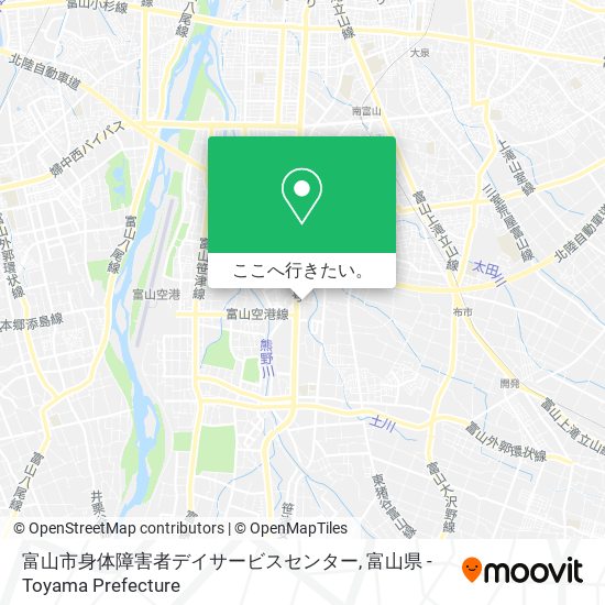 富山市身体障害者デイサービスセンター地図