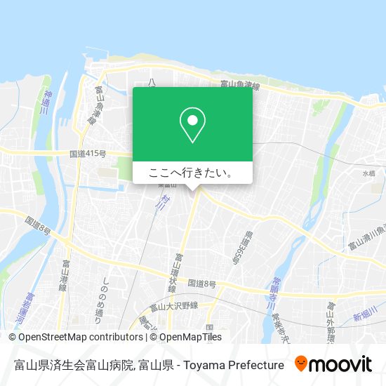 富山県済生会富山病院地図