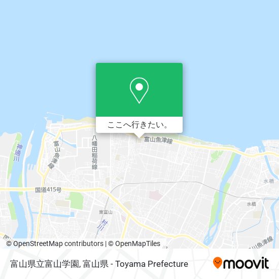 富山県立富山学園地図