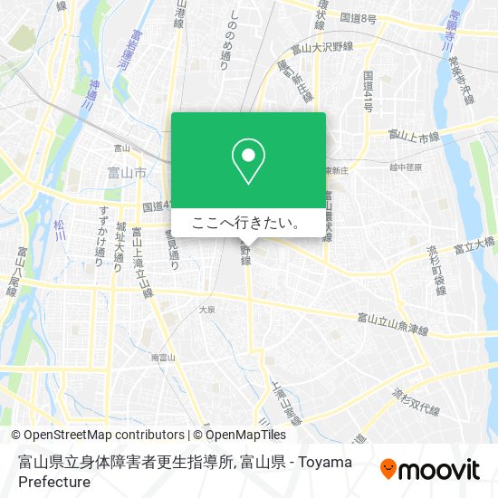 富山県立身体障害者更生指導所地図