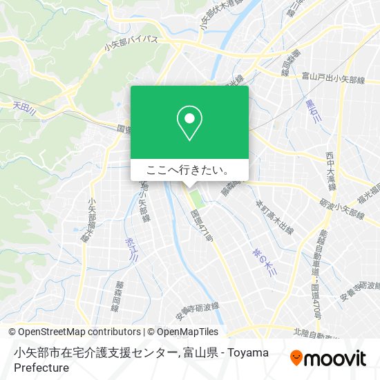 小矢部市在宅介護支援センター地図
