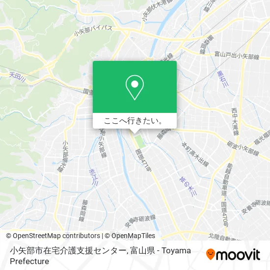 小矢部市在宅介護支援センター地図