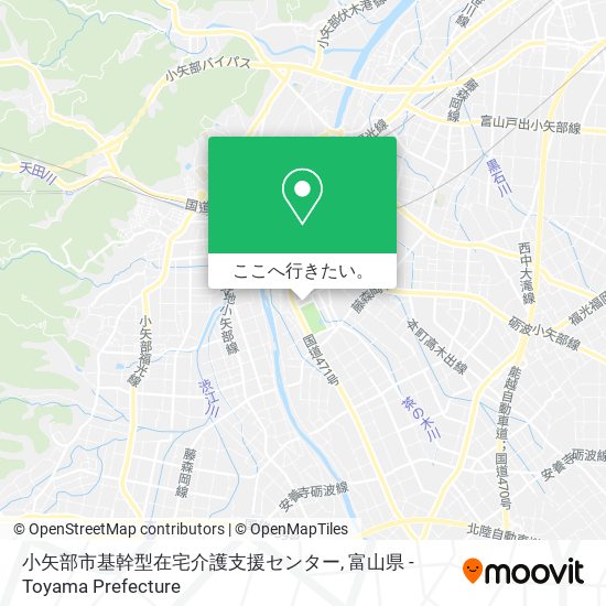 小矢部市基幹型在宅介護支援センター地図