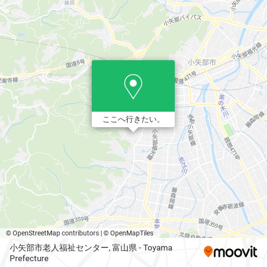 小矢部市老人福祉センター地図