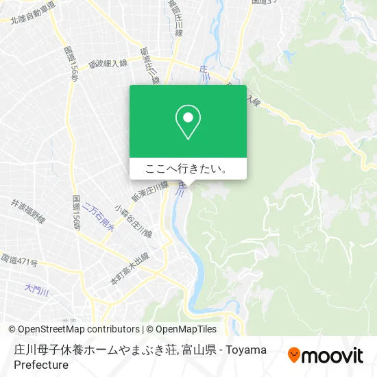 庄川母子休養ホームやまぶき荘地図