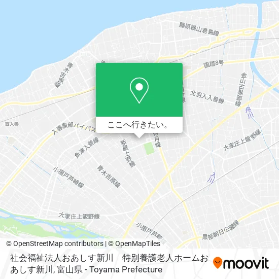 社会福祉法人おあしす新川　特別養護老人ホームおあしす新川地図