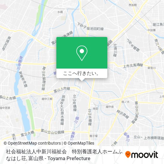 社会福祉法人中新川福祉会　特別養護老人ホームふなはし荘地図