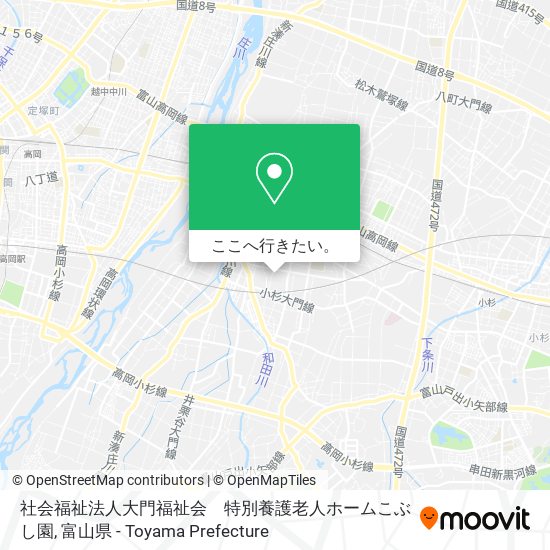 社会福祉法人大門福祉会　特別養護老人ホームこぶし園地図